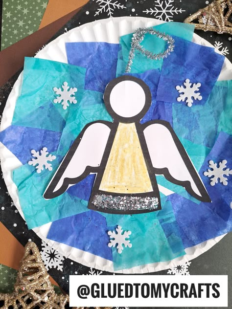 Angel Christmas Craft Preschool, Mary Visited By An Angel Craft, Easy Angel Crafts For Kids, Angel Appears To Mary Craft, Preschool Angel Crafts, Angel Craft Preschool, Angel Crafts For Preschoolers, Christmas Angel Crafts For Kids, Daycare Christmas Crafts