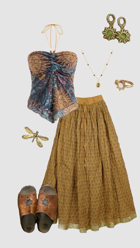 Hippie outfit #outfitinspo #hippie #boho Hippie Girl Outfits, Brunch Outfit Spring, Nerdy Outfits, Earthy Outfits, Hippie Style Clothing, Girls Summer Outfits, Brunch Outfit, Hippie Outfits, Cute Everyday Outfits