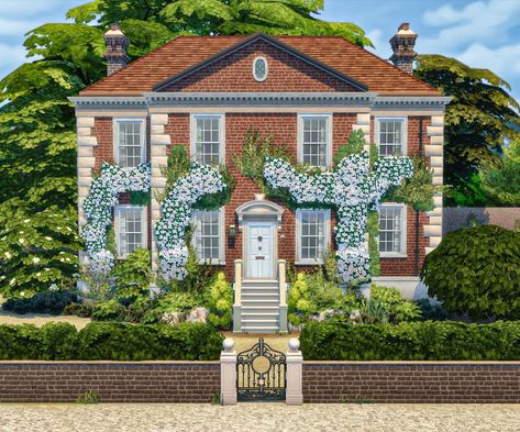 Kawaii | Gemma ✨ auf X: „A pretty Georgian House for the timeline. #TheSims4 #ShowUsYourBuilds @TheSims https://t.co/iNmw4mBH2Y“ / X Georgian House Sims 4, Henford On Bagley House Sims 4, Willow Creek Sims 4 House, The Sims 4 Builds, Sims 4 Cottage, House Sims 4, Sims 4 Save File, Sims World, Sims 4 Build Ideas