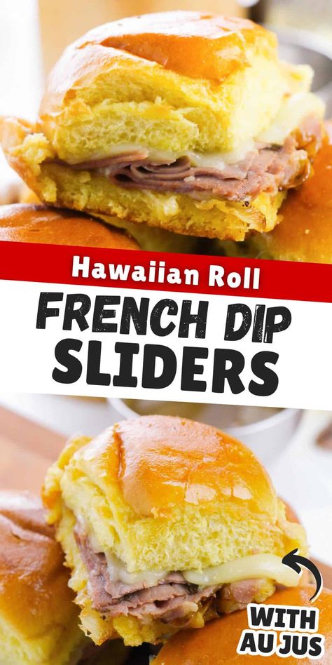 Hoagie Roll Dinner Ideas, Easy French Dip Sliders, French Dip Sliders Hawaiian Rolls, Homemade Au Jus, Easy French Dip Sandwiches, Sandwich Appetizers, Sandwich Meals, Roll Sandwiches, Jus Sauce