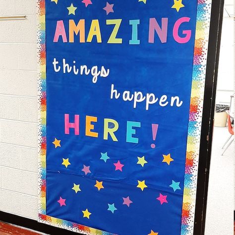 Amazing Things Happen Here Bulletin Board Cut Out - Etsy Canada Amazing Things Happen Here Bulletin, Confetti Bulletin Board, Amazing Things Happen Here, School Counseling Office Decor, Up Bulletin Board, School Wide Themes, Throw Kindness Around Like Confetti, Counseling Office Decor, Growth Mindset Classroom