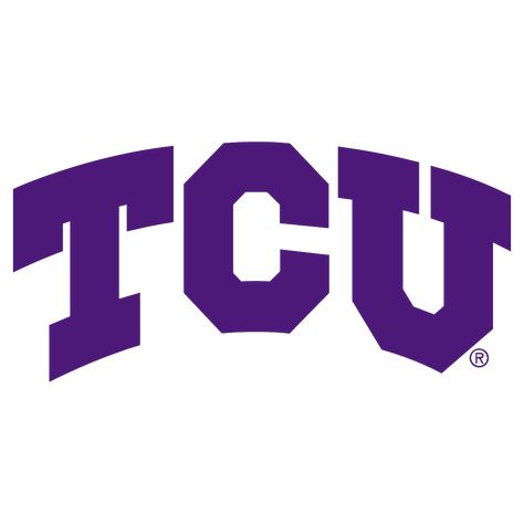 TCU Logo (Texas Christian University) Christian University, Tcu Football, College Basketball Game, Tcu Horned Frogs, Texas Christian University, College Shirts, University Logo, Kansas State, College Logo