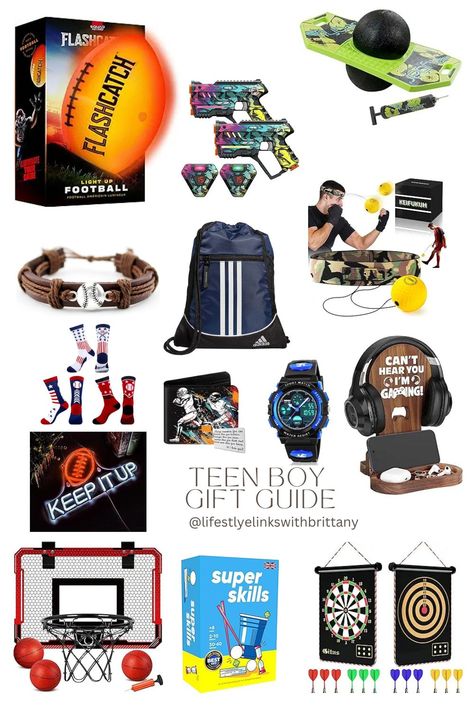 #giftguide #teenboy #holidaygiftideas #teen #boygifts #giftfinder #christmasgifts Christmas For Teens Boys, Teen Boy Gift Ideas, Brittany Lee, Cool Gifts For Teens, Z Boys, Gifts For Teen Boys, Christmas Gifts For Boys