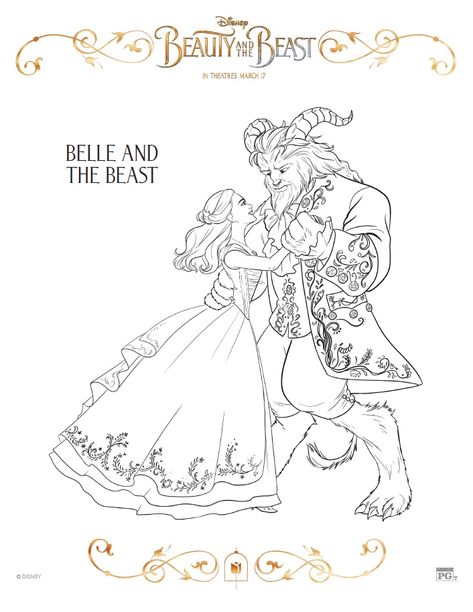 Celebrate the tale as old time with free printable Beauty and the Beast coloring pages. Download and print Belle, The Beast, Lumiere, Cogsworth & more! Beauty And The Beast Coloring, Beast Live Action, Beauty And The Beast 2017, The Beast Movie, Free Printable Coloring Sheets, Beauty And The Beast Movie, The Beauty And The Beast, Belle And Beast, Beauty And The Beast Party