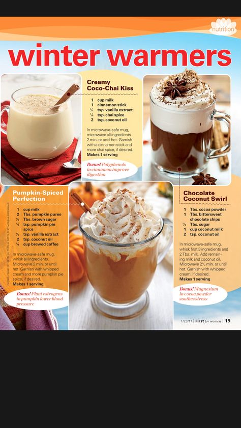 Winter Coffee Drinks Recipes, Pumpkin Spice Cocoa, Coffee Whip, Concentrated Coffee, Healthy Coffee Drinks, Pumpkin Spice Chocolate, Warm Drinks Recipes, Creamy Hot Chocolate, Pumpkin Spice Latte Recipe