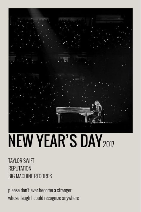 New Years Day Poster Taylor Swift, Taylor Swift Printouts, Taylor Swift Songs As Movie Posters, Taylor Swift Album Poster, Taylor Swift New Years Day, New Years Day Taylor Swift, Taylor Swift Discography, Seattle Poster, Tape Wall Art