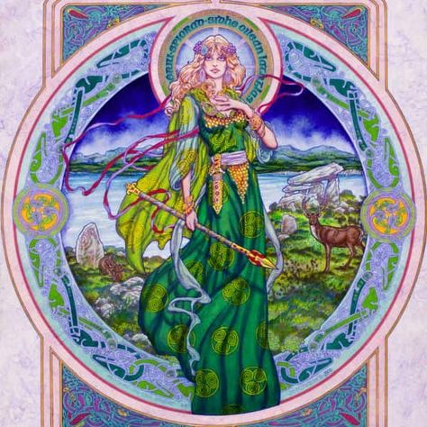 15 Major Ancient Celtic Gods And Goddesses You Should Know About Jim Fitzpatrick, Celtic Artwork, Irish Mythology, Celtic Gods, Celtic Traditions, Ancient Goddesses, Celtic Goddess, Pagan Art, Celtic Dragon