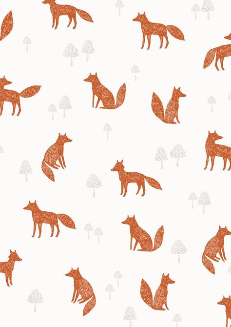 fox print Fox Illustration, Fox Pattern, Art Et Illustration, Pattern Illustration, Textile Patterns, Of Wallpaper, Surface Pattern Design, Art Paint, In The Woods