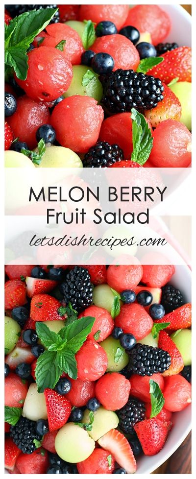 Fruit Balls, Melon Fruit Salad, Melon Ball Salad, Melon Ball Salad Recipe, Honeydew Melon Salad, Fruit Salad In Watermelon Bowl, Melon Ball Fruit Salad, Berry Salad With Honey Lime Dressing, Honey Lime Fruit Salad