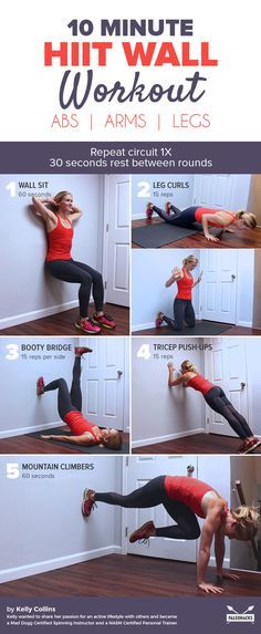 This total body wall workout is perfect for sneaking in a quick routine at home, in the office, or even when you’re on the road. All you need is a wall, a workout mat or towel, and 10 minutes. Get the workout here: http://paleo.co/WallHIIT Workout Mat, Wall Workout, High Intensity Workout, Mat Exercises, I Work Out, A Workout, Band Workout, Hiit Workout, Total Body