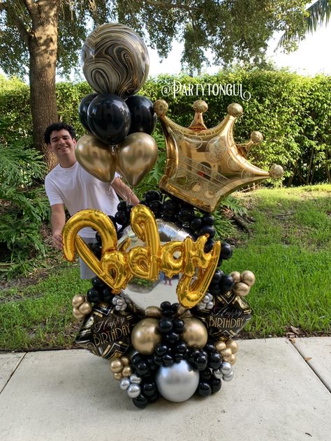 Men Balloon Bouquet, Balloons For Men, Balloon Arrangements For Men, Balloon Bouquet For Men, 40th Birthday Balloons, Link Balloons, Happy Birthday Bouquet, 50th Birthday Balloons, Man Bouquet