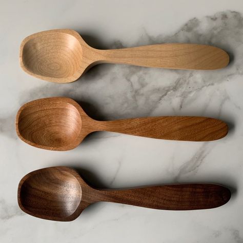 Carved Wooden Spoons – Maine Made Wooden Kitchenware, Wood Spoon Carving, Wedding Cake Servings, Cake Serving Set, Spoon Carving, Wooden Kitchen Utensils, Kitchen Spoon, Wooden Spatula, Wooden Utensils