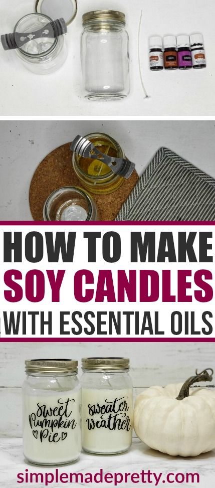 Diy Soy Wax Candles, Oil Candles Diy, Pumpkin Spice Recipes, Diy Food Candles, Make Soy Candles, Essential Oil Candles Diy, Candles With Essential Oils, Soy Wax Candles Diy, Recipes Pumpkin