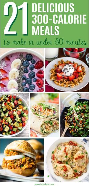 We’ve rounded up 21 300-Calorie Meals You Can Make In Under 30 Minutes! From chocolate chip waffles to the holy grail of lightened up alfredo, we’ve found fast and flavorful meals that won’t sabotage your waistline. 300 Calorie Meals, 400 Calorie Meals, Fitness Meals, Meals To Make, Low Calorie Dinners, Calorie Meals, Tasty Meals, Resep Diet, Calorie Meal Plan