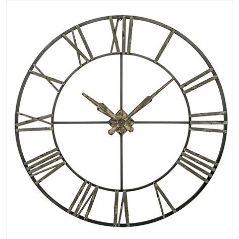 Cooper Classics Eshe Metal Skeleton Clock | Perigold Transitional Style Interior Design, Navy Living Room, Future Wall, Black Staircase, Living Room Makeover Ideas, Navy Living, Big Wall Clocks, Farmhouse Wall Clocks, Skeleton Clock