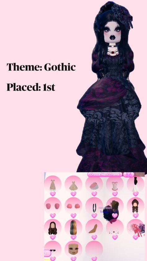 No vip dti inspo Gothic Dti Outfit No Vip, Dti Vampire Free, Dti Gothic Theme Outfit, Dti Themes No Vip, Gothic Dress To Impress, Dti Outfits Ideas No Vip, Outfit Ideas Goth, Dti Codes, Dti Theme