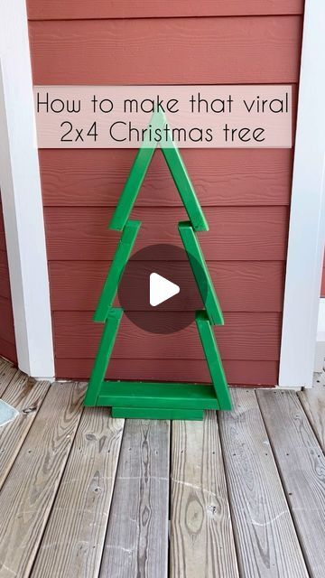 Sean @ Charleston Crafted on Instagram: "Comment “TREE” for the full tutorial!

This viral 2x4 Christmas Tree is a must do project! It’s been super popular since last year, so make one for yourself! It’s also really easy and fun. All you need is:

🎄 2x4
🎄 wood glue
🎄 nails
🎄 spray paint

Comment “TREE” and get to work!
-
#christmas #diychristmas #christmastree #2x4 #2x4projects #2x4christmastree #diychristmasdecor #woodworking #woodworkingproject" 2 X 6 Christmas Tree, Christmas Tree Made With 2x4, 2x6 Wood Christmas Tree, 2x4 Xmas Tree, Diy Small Wood Christmas Tree, 2 X4 Christmas Tree, 2 By 4 Christmas Tree, Christmas Trees Wooden, 2x4 Christmas Tree With Lights