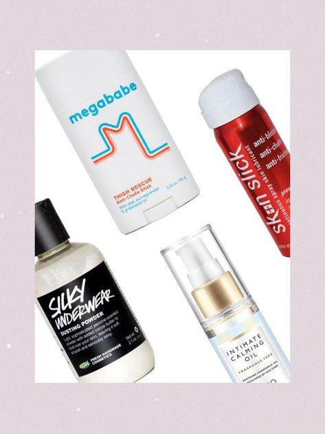 14 Products for Thigh Chafing That Actually Work Chafed Skin, Hair Volume Spray, Thigh Chafing, Calming Oils, Anti Chafing, Handmade Cosmetics, Lubricant, All Things Beauty, Best Products