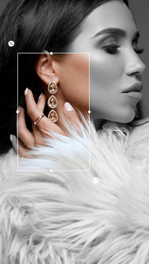 Instagram Story Jewelry Elegant Earrings Promotion Modern Aesthetic Photo Template - Templates by Canva Jewelry Website Design, Jewellery Photography Inspiration, Jewelry Product Shots, Creative Jewelry Photography, Fashion Poster Design, Jewelry Photography Styling, Instagram Jewelry, Jewelry Photoshoot, Jewelry Ads