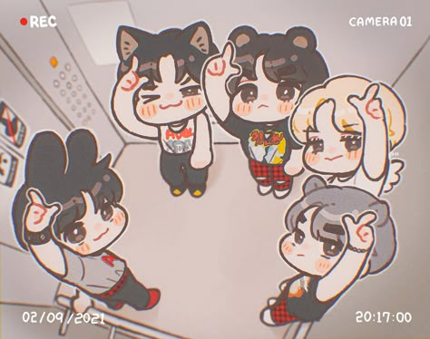 Txt Doodle Art, Txt Chibi, Txt Wallpaper Aesthetic, Txt Art, Txt Fanart, Txt Pics, Txt Wallpaper, Fan Drawing, Moa Collection