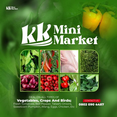 Fresh market flyer design (KK Mini Market) Market Flyer Design, Food Flyer, Wedding Background Decoration, Flyer Design Layout, Graphic Design Tutorials Learning, Mini Market, Open Market, Business Card Design Creative, Flyer Design Inspiration