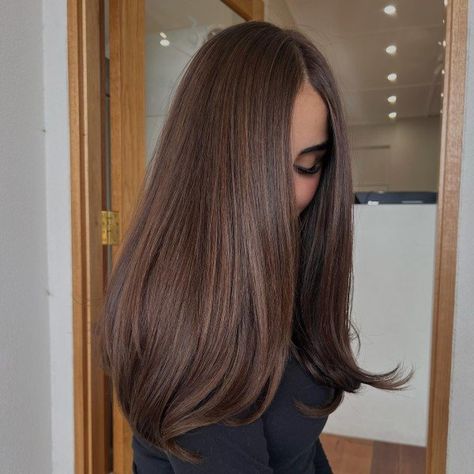 Coffee Brown Coffee Hair Color, Winter Hair Color Trends, Coffee Hair, Brown Image, Cool Color Palette, Warm Chocolate, Caramel Highlights, Brown Balayage, Winter Hair Color