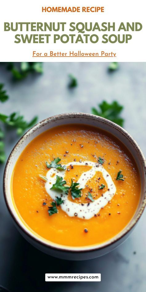 Looking for an easy fall soup that’s comforting and healthy? This butternut squash and sweet potato soup is creamy, cozy, and perfect for the season! 🍲 With roasted squash, fresh herbs, and an option to add gnocchi, this soup is both delicious and gut-friendly. Made in the Instapot or stovetop, it’s a warm, healing meal for chilly nights. Save it to enjoy a bowl of clean comfort! 🌿🍜 Sweet Potato Butternut Squash Soup, Butternut Squash And Sweet Potato Soup, Sweet Potatoes Soup, Sweet Potato Soup Recipes Easy, Butternut Squash Sweet Potato Soup, Squash Sweet Potato Soup, Squash And Sweet Potato Soup, Butternut Squash And Sweet Potato, Butternut Squash Sweet Potato