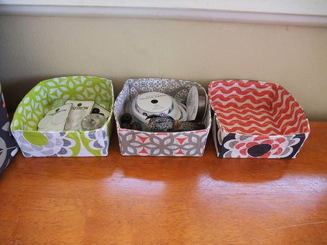 More cute fabric baskets. There's a link to the blog too.