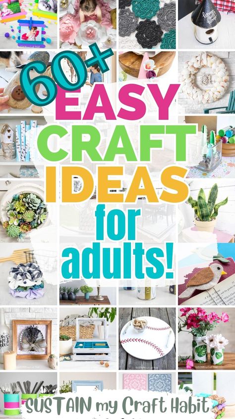 Craft Ideas For Adults, Sellable Crafts, Simple Diy Projects, Birdhouse Craft, Craft Projects For Adults, Arts And Crafts For Adults, Easy Craft Ideas, Projects For Adults, Diy Crafts For Adults