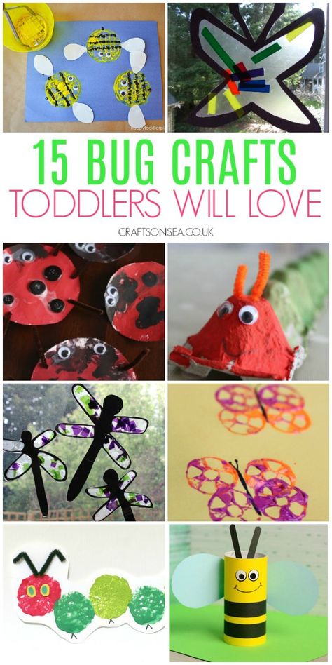 Easy bug crafts for toddlers and preschoolers #toddler #kidscrafts #kidsactivities Bug Crafts For Toddlers, Bug Activities, Insects Preschool, Bugs Preschool, Insect Activities, Crafts For Toddlers, Insect Crafts, Spider Crafts, Insects Theme