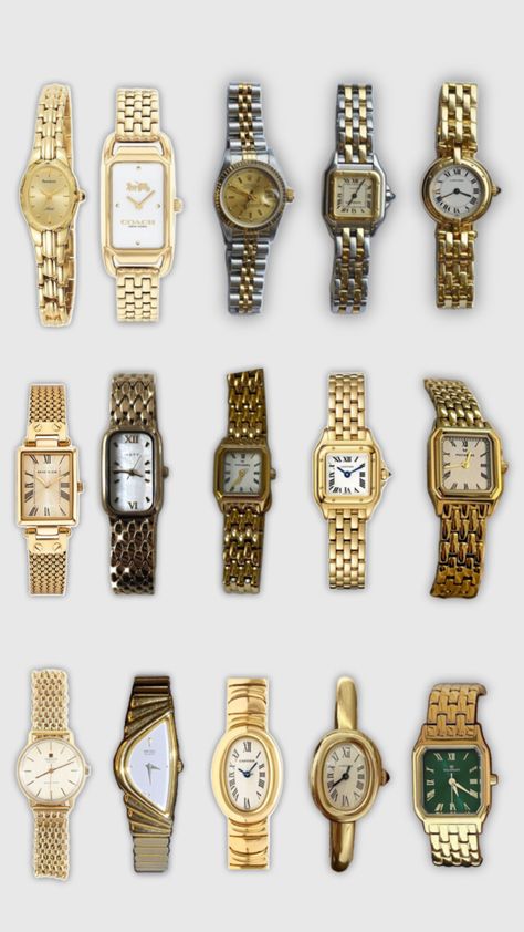 luxury, watches, gold, woman Cutout Outfit, Capsule Wardrobe Jewelry, Elegant Watches Women, Xoxo Jewelry, Fancy Glasses, Vintage Gold Watch, Dope Jewelry Accessories, Jewelry Product Shots, Timeless Watches