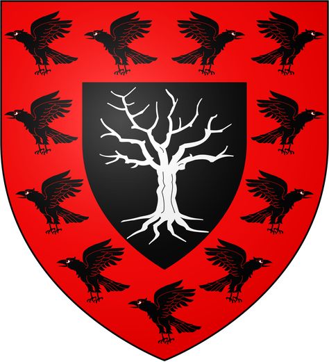 Flock Of Ravens, House Blackwood, The Riverlands, House Tully, Drogon Game Of Thrones, House Sigil, Hellboy Art, Medieval Shields, Child Of The Universe