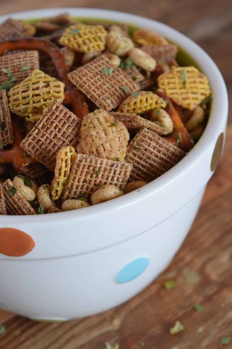 1 Dill Pickle Nuts And Bolts Recipe, Nuts And Bolts Recipe, Dill Pickle Ranch, Ranch Chex Mix Recipes, Pickle Ranch, Ranch Chex, Ranch Chex Mix, Homemade Ranch Seasoning, Cereal Mix