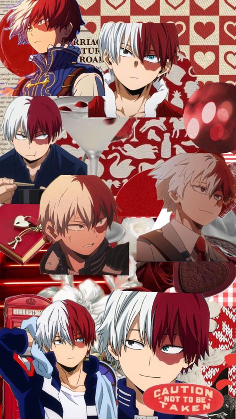 #todoroki #shoto #shototodoroki #todorokishoto #mha #myheroacademia #redandwhite #wallpaper #collage Mha Collage Wallpaper, Mha Wallpaper Todoroki, My Hero Academia Todoroki Wallpaper, Todoroki Wallpaper Lockscreen, Todoroki Nails, Shotodoroki Wallpaper, Anime Collage Wallpaper, Mha Nails, Wallpaper Cute Aesthetic