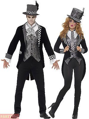 Dark Mad Hatter Costume, Dark Mad Hatter, Couples Fancy Dress, Funny Fancy Dress, Hatter Costume, Mad Hatter Costume, Movie Halloween Costumes, Mens Fancy Dress, Kids Costumes Girls