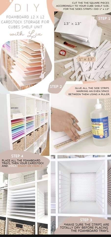 Scrapbook Organization, Dream Craft Room, Ikea Kallax, Stunning Hairstyles, Craft Room Design, Rooms Ideas, Scrapbook Room, Diy Craft Room, Craft Area