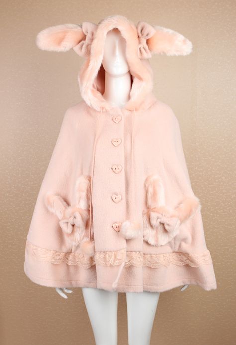 Bunny Poncho Bunny Outfit, Pastel Fashion, Kawaii Fashion Outfits, Japanese Street Fashion, J Fashion, Kawaii Clothes, Lolita Fashion, Looks Vintage, Kawaii Fashion