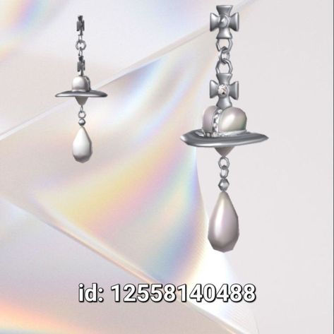 Luxury Silver Pearl Drop Earrings Earings Codes Berry Ave, Roblox Codes Earrings, Berry Ave Earrings, Earring Codes For Berry Ave, Bloxburg Earrings Code, Berry Avenue Codes Earrings, Roblox Codes Pink, Roblox Id Codes For Accessories, Baddie Accessories