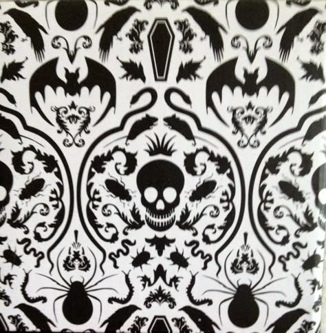 Gothic damask print, Halloween Damask print Gothic Damask Wallpaper, Haunted Dollhouse Wallpaper, Gothic Pattern Design, Gothic Prints, Damask Decor, Dollhouse Halloween, Gothic Pattern, Wal Art, Gothic Lace