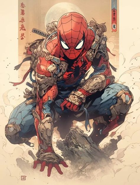 Spider-Man Rise Drawing, Spiderman Concept Art, Spider Peter Parker, Radioactive Spider, Web Slinger, Image Spiderman, Japanese Costume, Marvel Superheroes Art, Spider Man Peter Parker