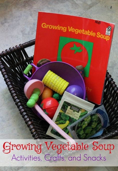 Growing Vegetable Soup Book Based Activities are a perfect way to work in your homeschooling lesson! | Homeschool Lesson | Reading Lesson | Kids Activities | Gardening Lesson | Homeschool Ideas | Unit Study Homeschool Unit Study Ideas, Unit Study Ideas, Lois Ehlert, Growing Vegetables In Pots, Preschool Garden, Unit Studies Homeschool, Vegetable Snacks, Nutrition Activities, Turkey Broth