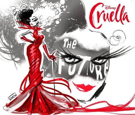 Darko Dordevic, Disney Cruella, Full Moon Tonight, Clawdeen Wolf, Cruella Deville, Drawing Clothes, Disney Cruise, Disney Villains, Fashion Sketches