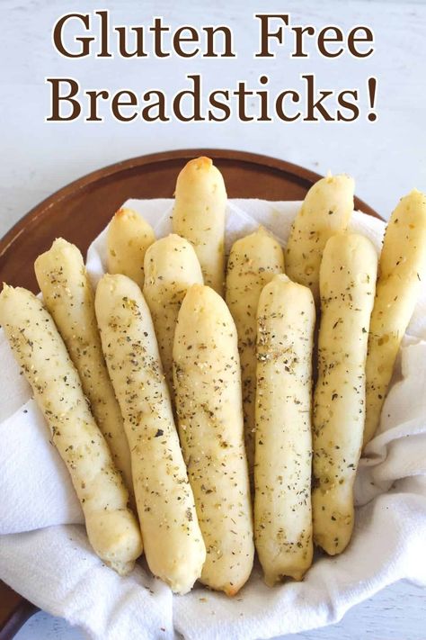 Amazing gluten free breadsticks that can be on your table in 45 minutes! Gf Breadsticks, Pku Meals, Gf Rolls, Mrc Recipes, Gluten Free Breadsticks, Gluten Free Quick Bread, Gf Pizza, Gluten Free Sides, Gluten Free Kids