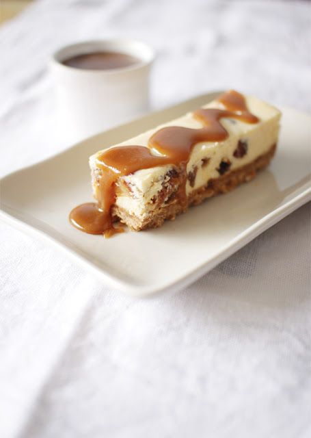 Sticky date cheesecake drizzled with caramel fudge sauce. Delicious, quick and easy to make. Date Cheesecake, Sticky Date, Sticky Date Pudding, Date Pudding, Caramel Fudge, Fudge Sauce, Sweet Delights, Caster Sugar, Plain Flour