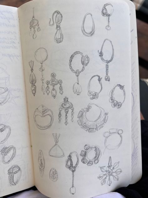 How To Sketch Jewelry, Jewellery Drawing Sketches, Jewellery Design Portfolio, Jewelry Sketch Design, Jewelry Design Portfolio, Earrings Sketch, Jewellery Portfolio, Jewellery Sketch, Accessories Design Sketch