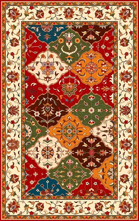 Antique Persian Carpet, Momeni Rugs, Persian Garden, Multi Rug, Accent Rug, Carpet Colors, Carpet Design, Persian Carpet, Traditional Area Rugs