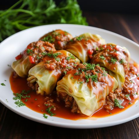 Old Fashioned Stuffed Cabbage Rolls - Good For Recipes Mediterranean Stuffed Cabbage Rolls, Cajun Cabbage Rolls, Italian Stuffed Cabbage Rolls, Cabbage Roll Sauce, Hungarian Cabbage Rolls, Best Cabbage Rolls Recipe, Easy Stuffed Cabbage, Boiled Cabbage, Stuffed Cabbage Rolls