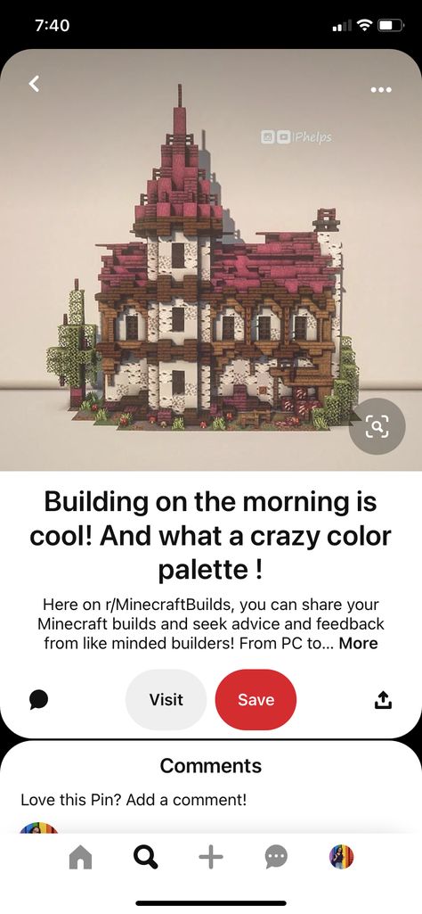 Minecraft Color Palette Purple, Minecraft House Color Palette, Colorful Minecraft Houses, Minecraft Block Pallets, Minecraft Colour Palette, Minecraft Color Palette, Minecraft Block Palette, Minecraft Wall, Mc Ideas