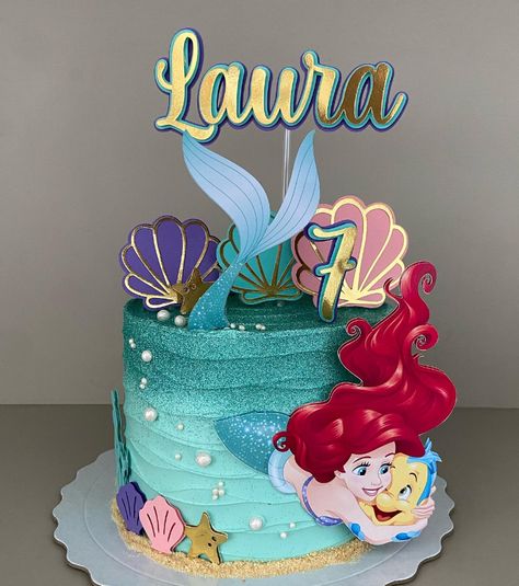 Ariel Smash Cake, Ariel Theme Cake, Ariel Birthday Party Cake, Little Mermaid Birthday Party Cake, Little Mermaid Cake Ideas, Ariel Cake Ideas, The Little Mermaid Birthday Cake, Ariel Mermaid Cake, Mermaid Cake Design