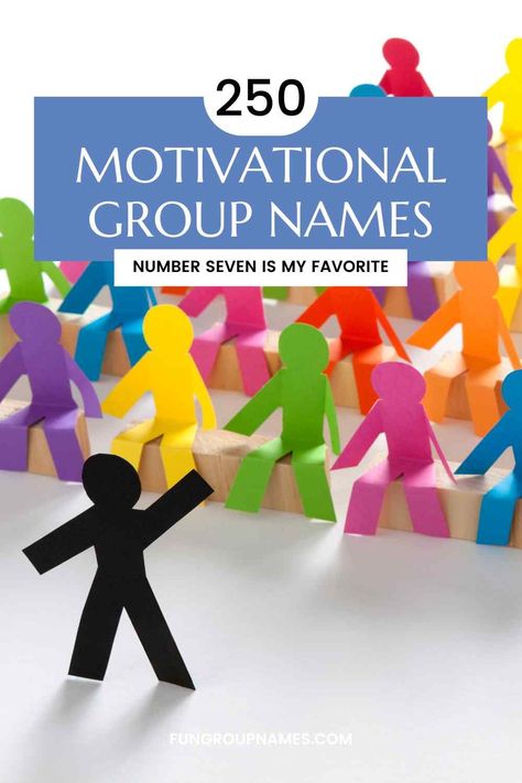 Discover our motivational group names categorized by purpose. Perfect for businesses, sports, fitness, and more! Reading Group Names, Nurture Group, Fitness Accountability, Accountability Group, Group Names Ideas, Life Group, Meaningful Names, School Clubs, Good Motivation